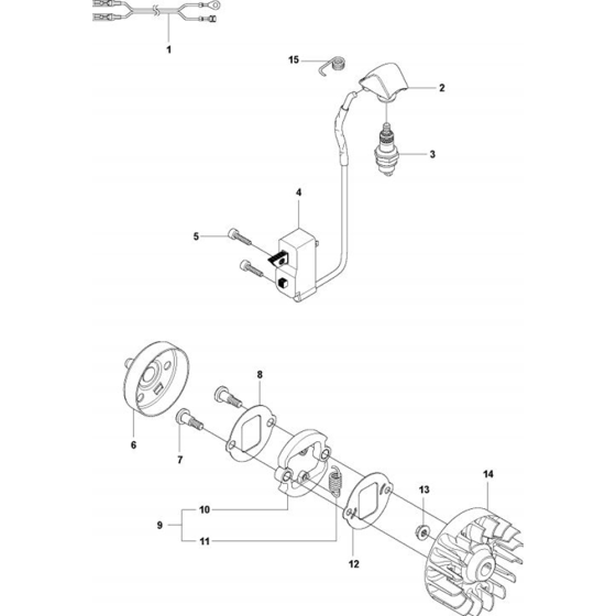 Ignition System & Clutch  for Husqvarna 326 EX Trimmer/ Edgers