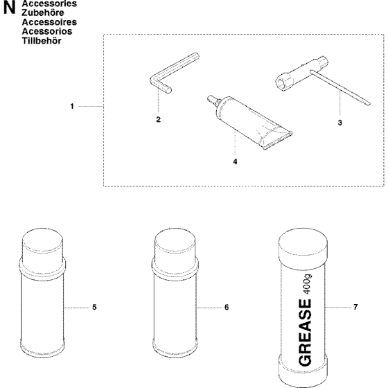 Accessories Assembly for Husqvarna 326 HD60 X-Series Hedge Trimmers