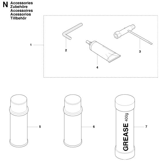 Accessories Assembly for Husqvarna 326 HD75 X-Series Hedge Trimmers