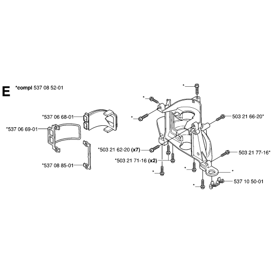 Crankcase Assembly for Husqvarna 326 HS99 X-Series Hedge Trimmers