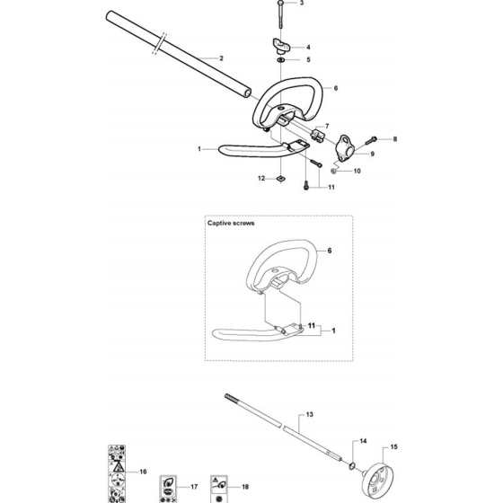 Shaft & Handle for Husqvarna 326 LS Trimmer/ Edgers