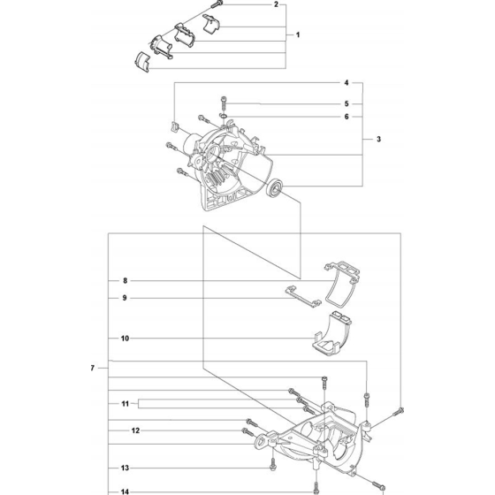 Crankcase for Husqvarna 326 Lx Trimmer/ Edgers