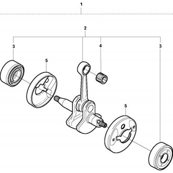 Crankshaft for Husqvarna 326 Lx Trimmer/ Edgers