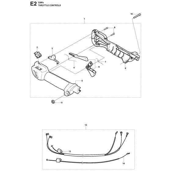 Throttle Controls-1 Assembly For Husqvarna 326RX Brushcutter