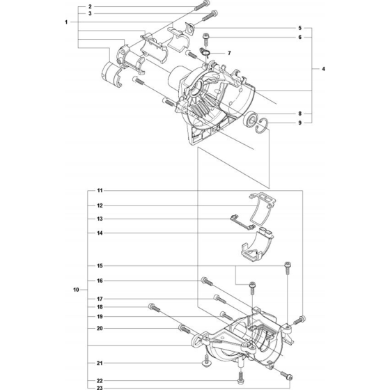 Crankcase for Husqvarna 327 ES Trimmer/ Edgers