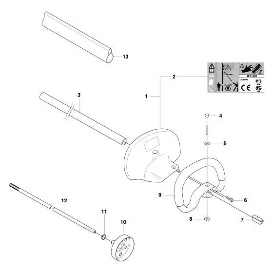 Handle Assembly for Husqvarna 327 HE3 X-Series Hedge Trimmers