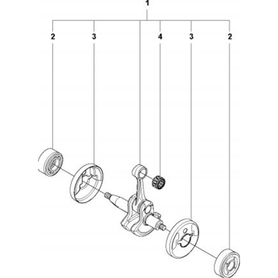 Crankshaft for Husqvarna 327 LDx Trimmer/ Edgers