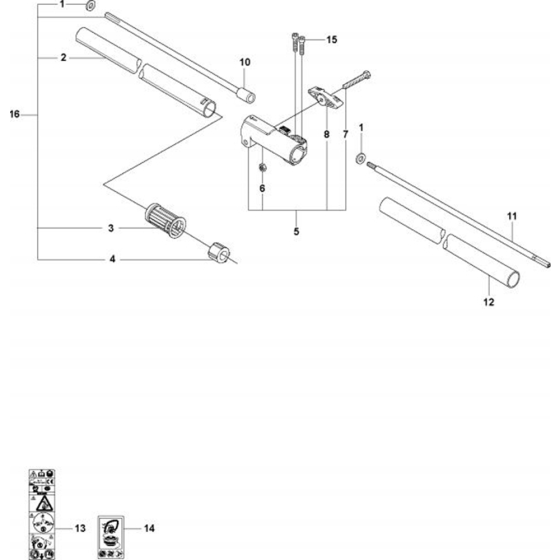 Shaft for Husqvarna 327 LDx Trimmer/ Edgers