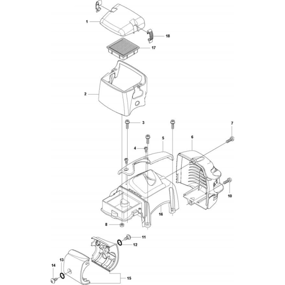 Cover for Husqvarna 327 LS Trimmer/ Edgers