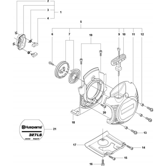 Starter for Husqvarna 327 LS Trimmer/ Edgers