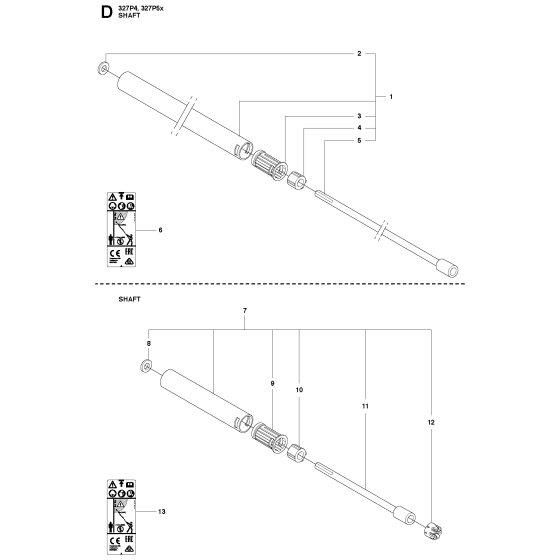 Shaft-1 Assembly for Husqvarna 327P Pole Pruners