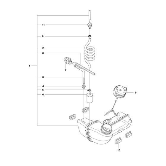 Fuel Tank Assembly for Husqvarna
