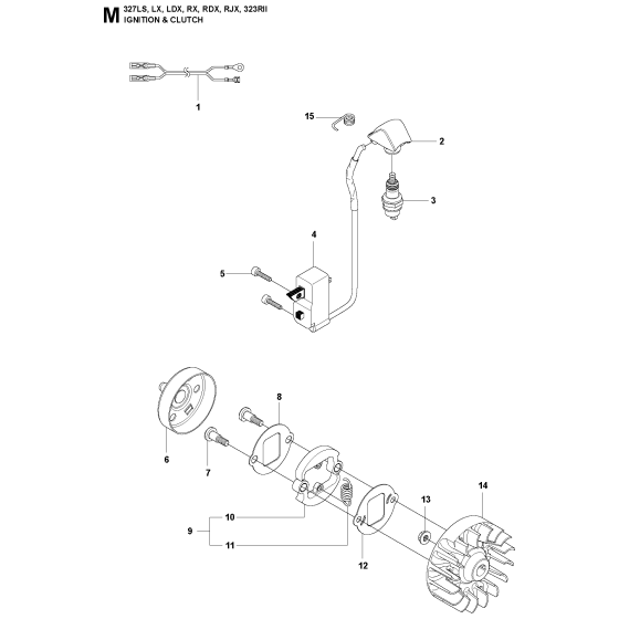 Ignition System & Clutch Assembly For Husqvarna 327RJX Brushcutter