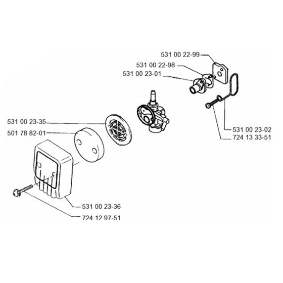 Carburetor & Air Filter for Husqvarna 32 BL Trimmer/ Edgers