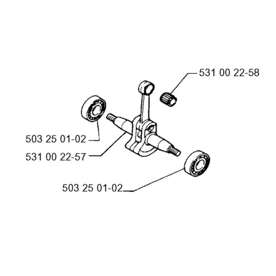 Crankshaft for Husqvarna 32 BL Trimmer/ Edgers