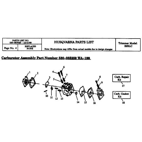 Carburetor Details Assembly For Husqvarna 32Rlc Brushcutter