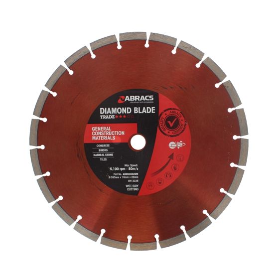 12" (300mm) Diamond Blade for Cutting General Building Materials
