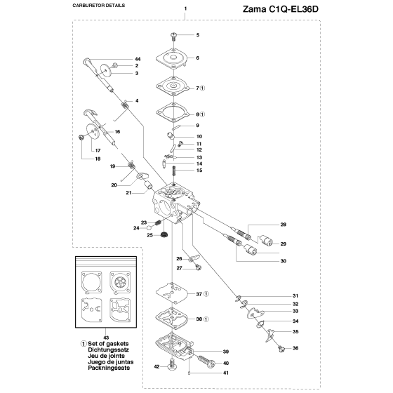 Carburetor Assembly For Husqvarna 333R Brushcutter