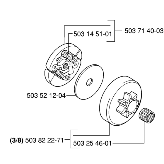 Clutch Assembly For Husqvarna 334t Chainsaw 