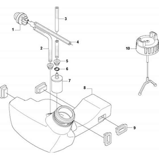 Fuel Tank for Husqvarna 335 LS Trimmer/ Edgers