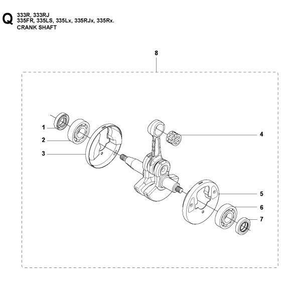 Crankshaft Assembly For Husqvarna 335RX Brushcutter