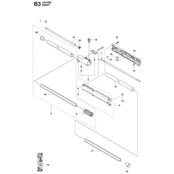 Shaft Assembly For Husqvarna 336FRD/336RK Brushcutter