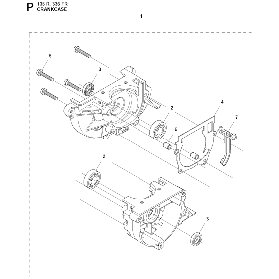 Crankcase Assembly For Husqvarna 336FRD/336RK Brushcutter