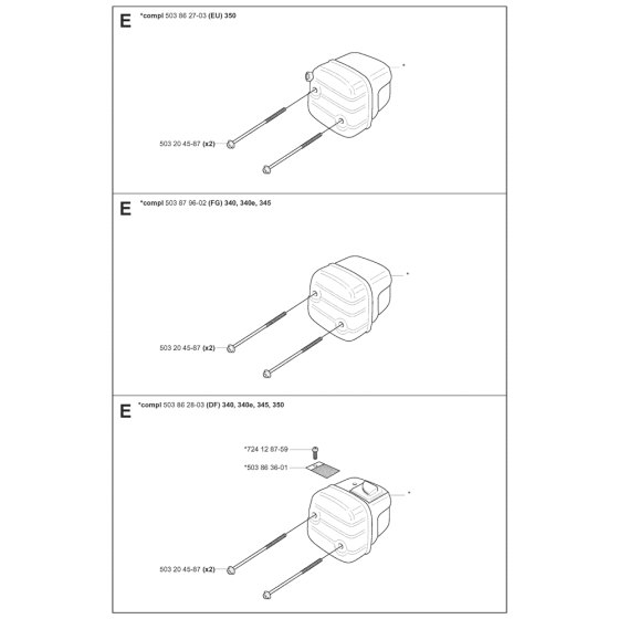 Muffler Assembly For Husqvarna 340 Chainsaw 