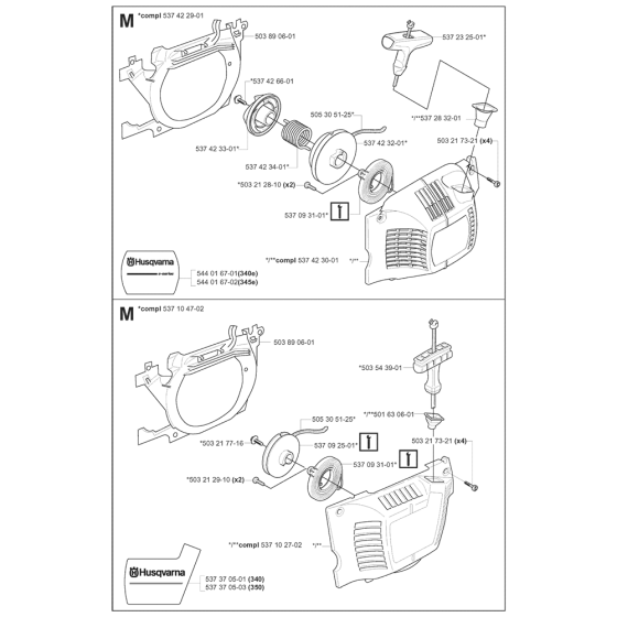 Starter Assembly For Husqvarna 340 Chainsaw 