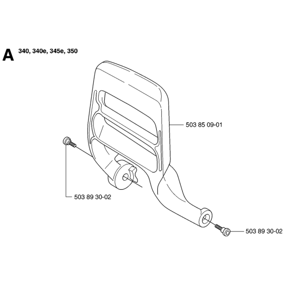 Handle Assembly For Husqvarna 340e Chainsaw 