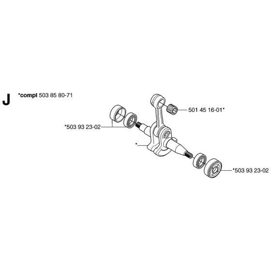 Crankshaft Assembly For Husqvarna 340e Chainsaw 