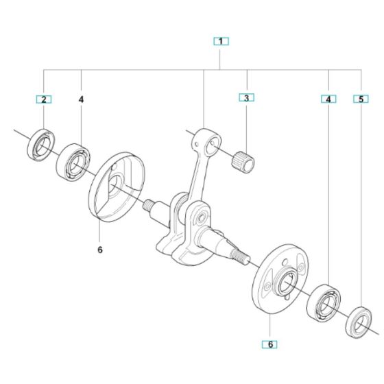 Crankshaft Assembly for 343FRM