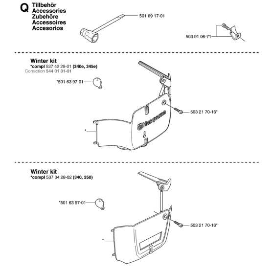 Accessories For Husqvarna 345e Chainsaw 