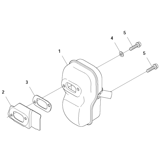 Muffler Assembly For Husqvarna 345FX Brushcutter