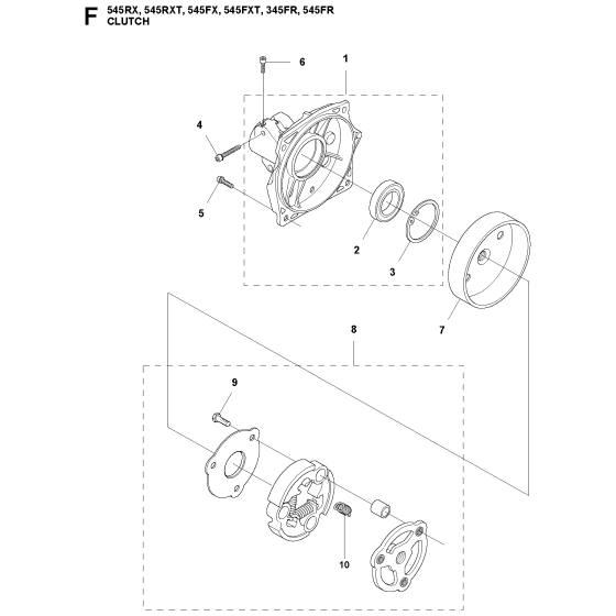 Clutch Assembly For Husqvarna 345FR Brushcutter