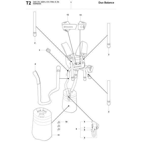 Harness-1 Assembly For Husqvarna 345R Brushcutter