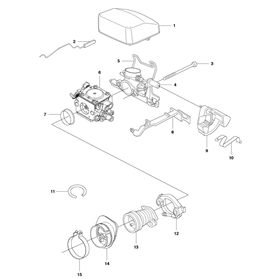 Carburetor & Air Filter Assembly For Husqvarna 346XP Chainsaw 