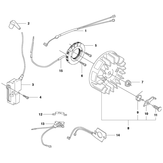 Electrical Assembly For Husqvarna 346XP Chainsaw 