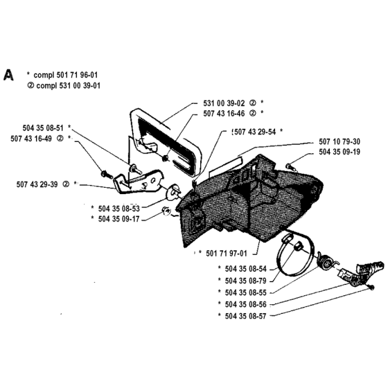 Chain Brake Assembly For Husqvarna 35 Chainsaw 