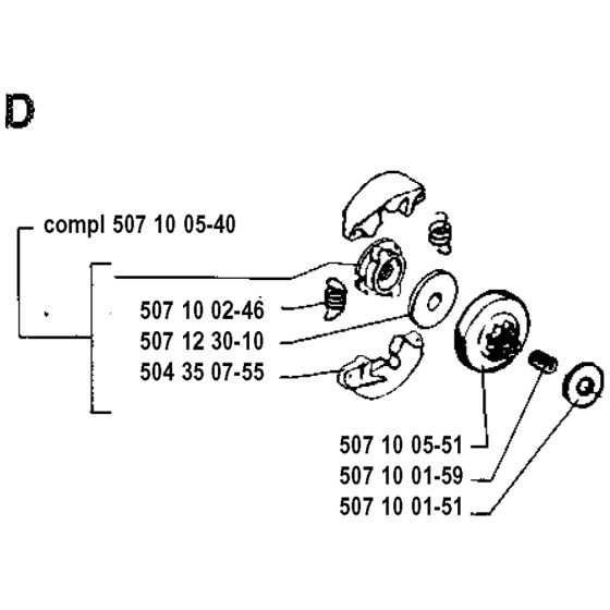 Clutch Assembly For Husqvarna 35 Chainsaw 