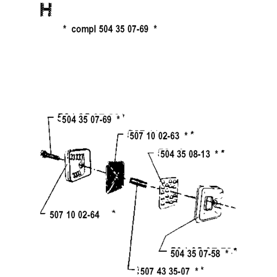 Muffler Assembly For Husqvarna 35 Chainsaw 