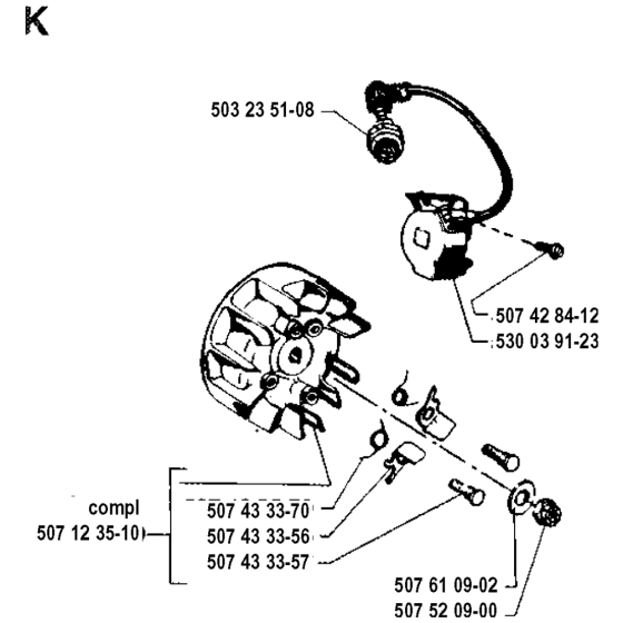 Ignition System Assembly For Husqvarna 35 Chainsaw 