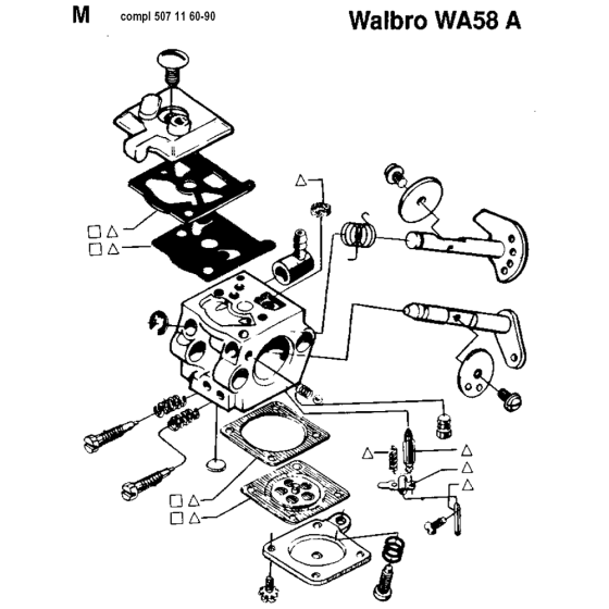 Carburetor Details Assembly For Husqvarna 35 Chainsaw 