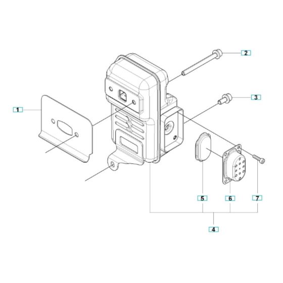 Muffler Assembly for Husqvarna 350BF