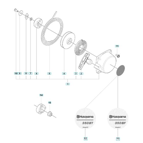 Starter Assembly for Husqvarna 350BF