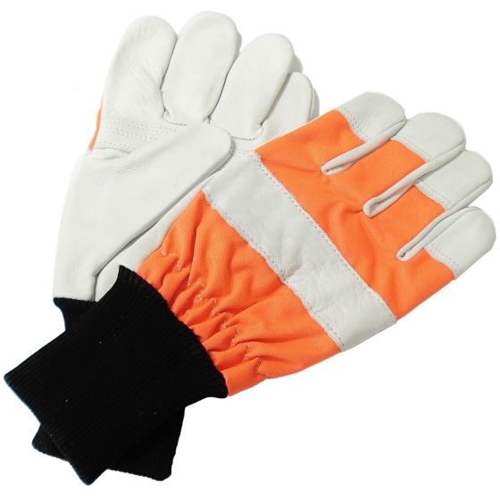 Soft Hide Chainsaw Gloves / Brushcutter Mittens - Size 11