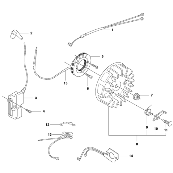 Electrical Assembly For Husqvarna 353 Chainsaw 