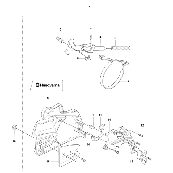 Chain Brake & Clutch Cover Assembly For Husqvarna 353 Triobrake Chainsaw 