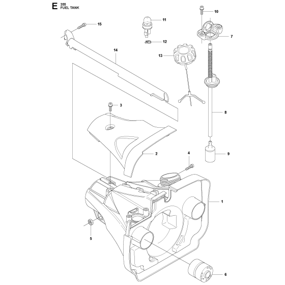 Fuel Tank Assembly For Husqvarna 355FRM Brushcutter