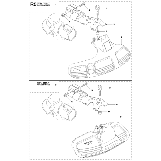 Accessories-3 Assembly For Husqvarna 355FX Brushcutter